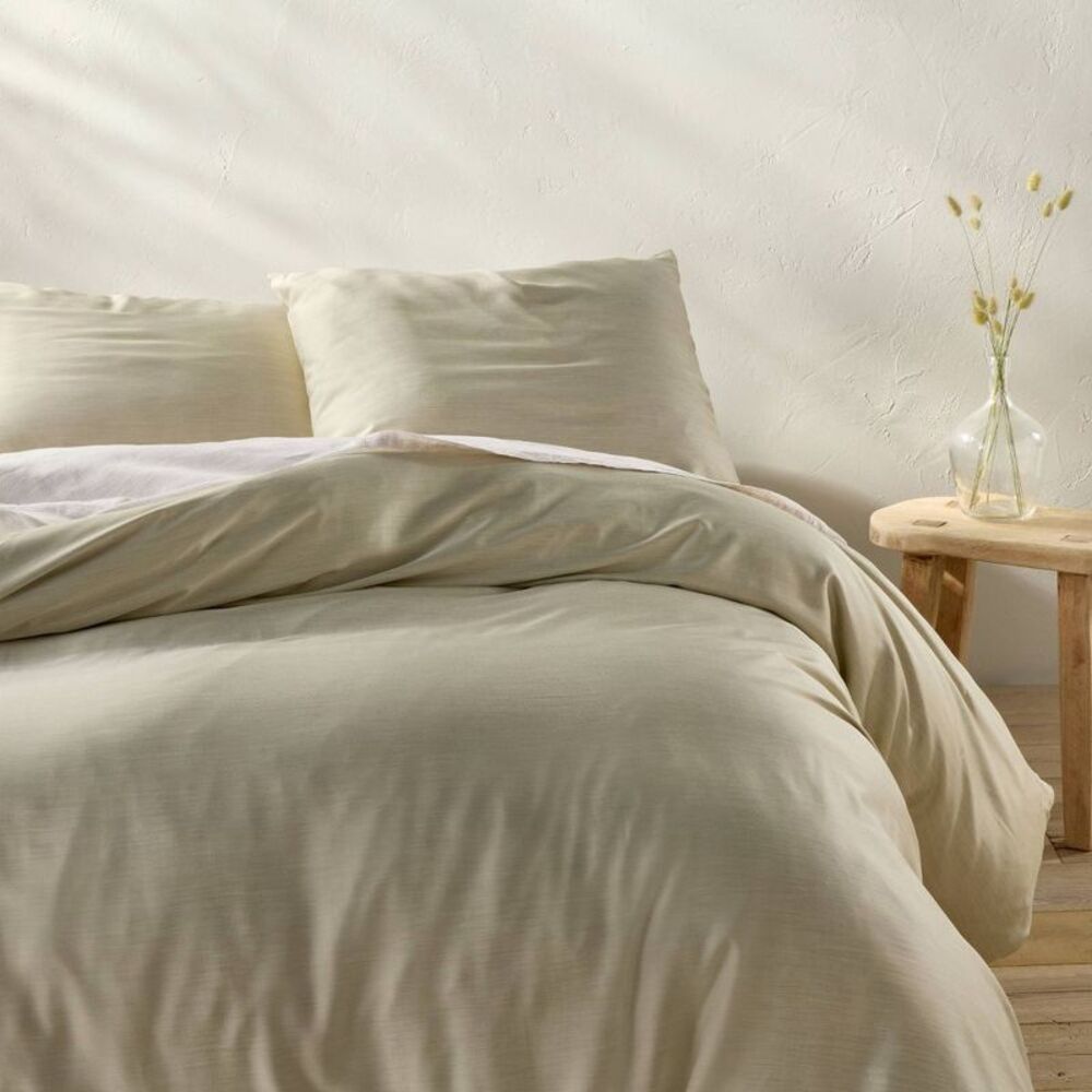 King Rayon from Bamboo Duvet Set Light Green - Casaluna